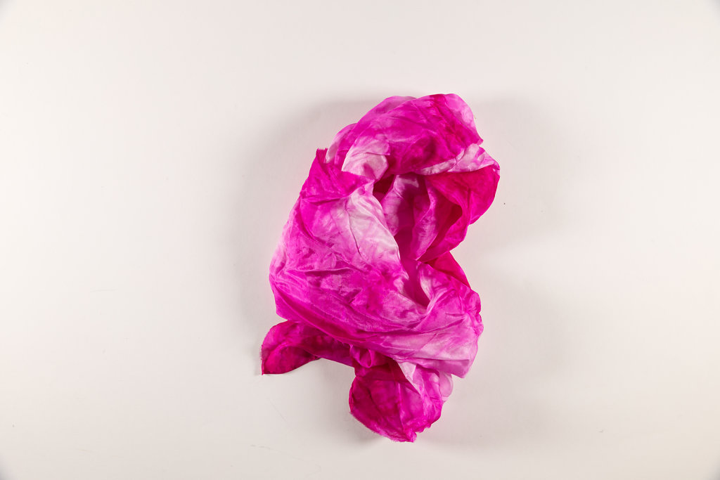 Silk Scarf with pink acid dye