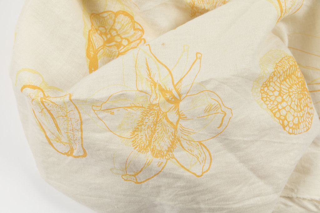 Botanicals on linen